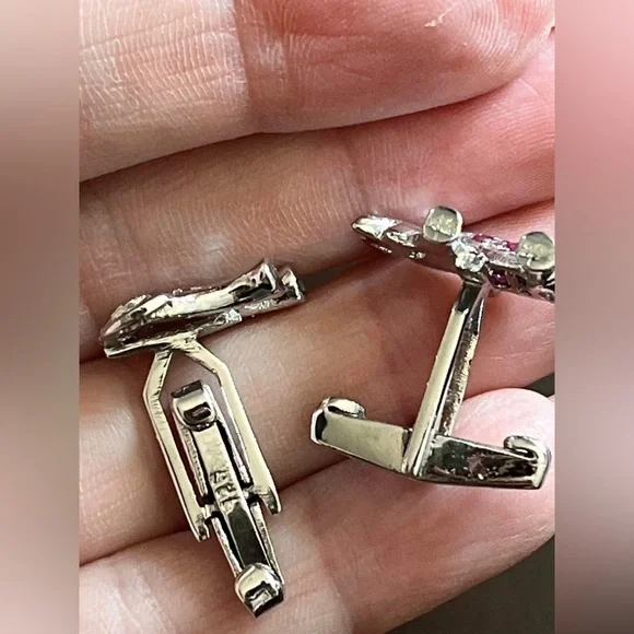 Elephant silver/Ruby cuff links - Picture 2 of 2